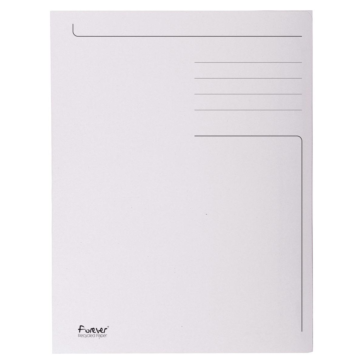 Exacompta - Aktenordner Foldyne ft 24 x 32 cm (für ft A4), hellgrau, Packung à 50 Stück