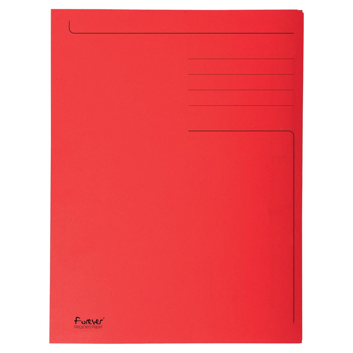 Exacompta - Dateiordnerfalkldyne ft 24 x 35 cm (für FT -Folio), Rot, Packung von 50 Teilen