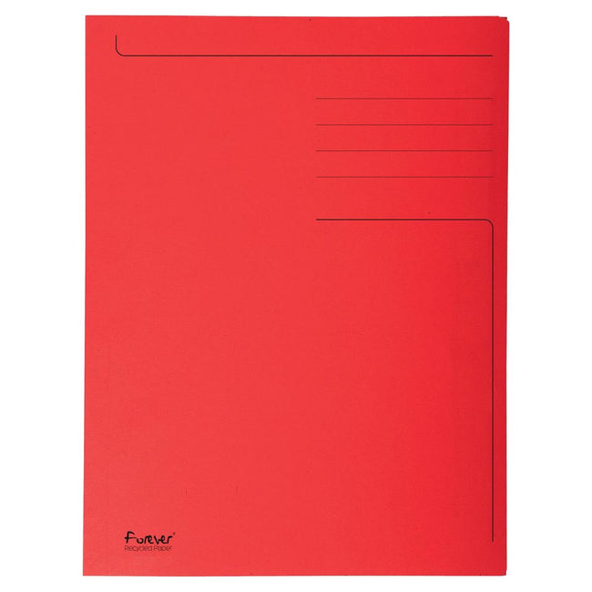 Exacompta - dossier de fichiers plidyne ft 24 x 35 cm (pour ft folio), rouge, pack de 50 pièces