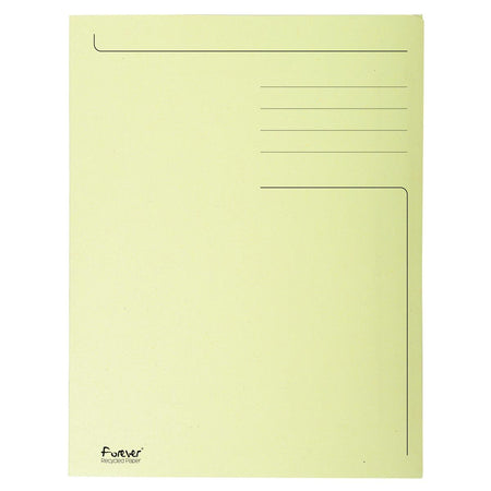 Exacompta - dossier Foldyne ft 24 x 35 cm (pour ft folio), jaune, paquet de 50 pièces
