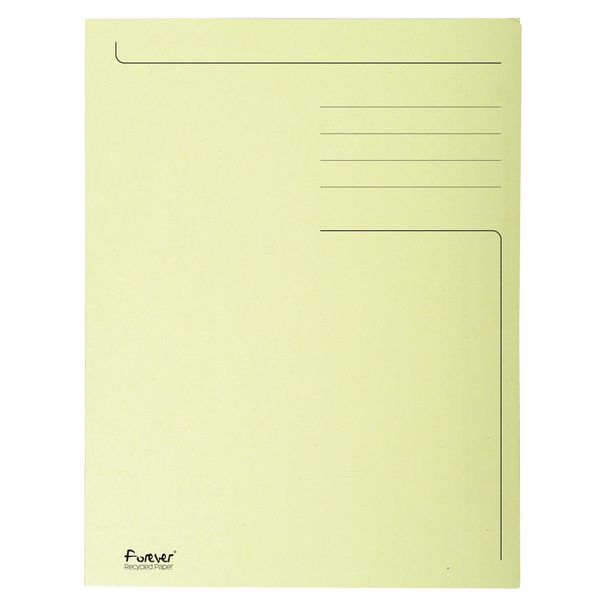 Exacompta - dossier Foldyne ft 24 x 35 cm (pour ft folio), jaune, paquet de 50 pièces