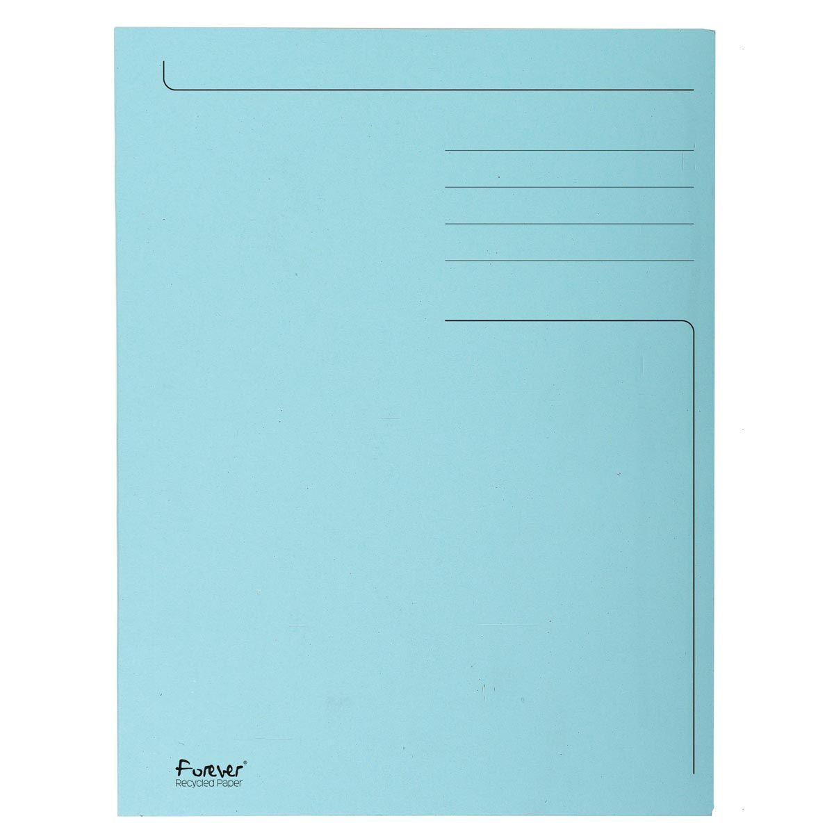 Exacompta - dossier Foldyne ft 24 x 35 cm (pour ft folio), bleu clair, pack de 50 pièces