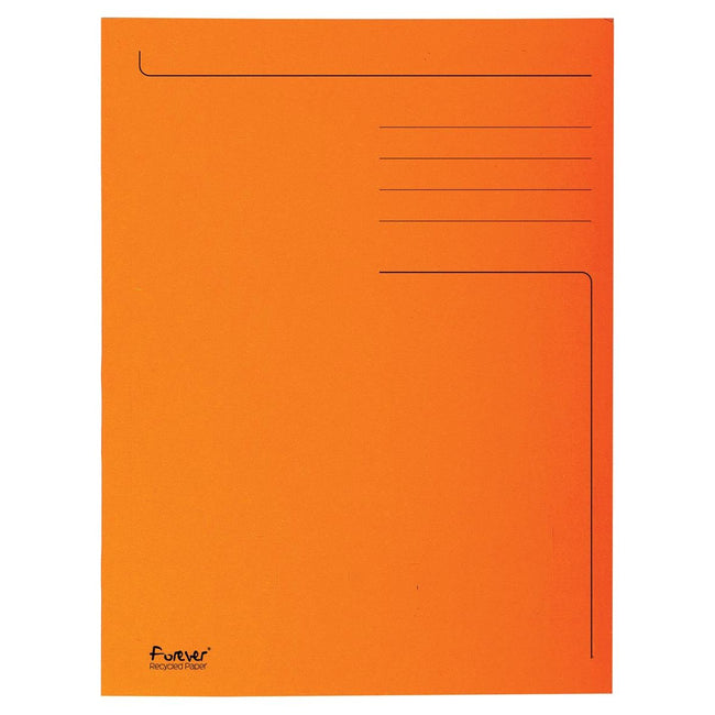 Exacompta - Dateiordnerfalkldyne ft 24 x 35 cm (für FT -Folio), Orange, Packung mit 50 Teilen