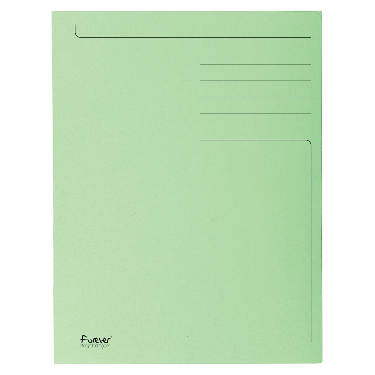 Exacompta - dossier Foldyne ft 23,7 x 34,7 cm (pour ft folio), vert clair, boîte de 50 pièces