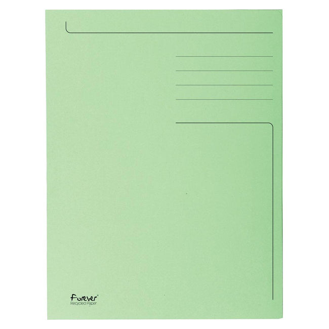 Exacompta - dossier Foldyne ft 23,7 x 34,7 cm (pour ft folio), vert clair, boîte de 50 pièces