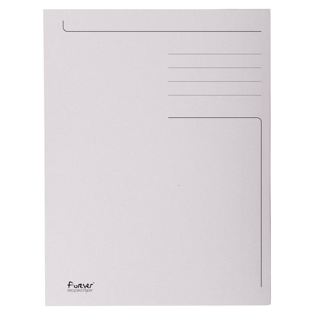 Exacompta - dossier Foldyne ft 24 x 35 cm (pour ft folio), gris clair, pack de 50 pièces