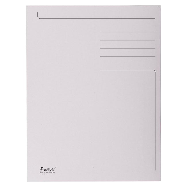 Exacompta - dossier de fichiers plidyne ft 24 x 35 cm (pour ft folio), gris clair, pack de 50 pièces