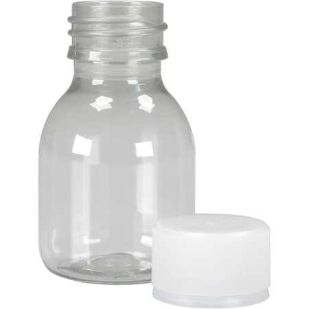Klika -  Fles | petfles | Gerecycled PET | met dop | 60ml | transparant | 144 stuks