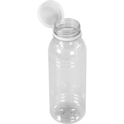 Klika - Bouteille | Petfles | Animal de compagnie recyclé | avec un capuchon fixe | 330 ml | Transparent / blanc 20 pièces