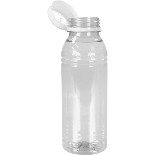 Klika - Bouteille | Petfles | Animal de compagnie recyclé | avec un capuchon fixe | 330 ml | Transparent / blanc 20 pièces