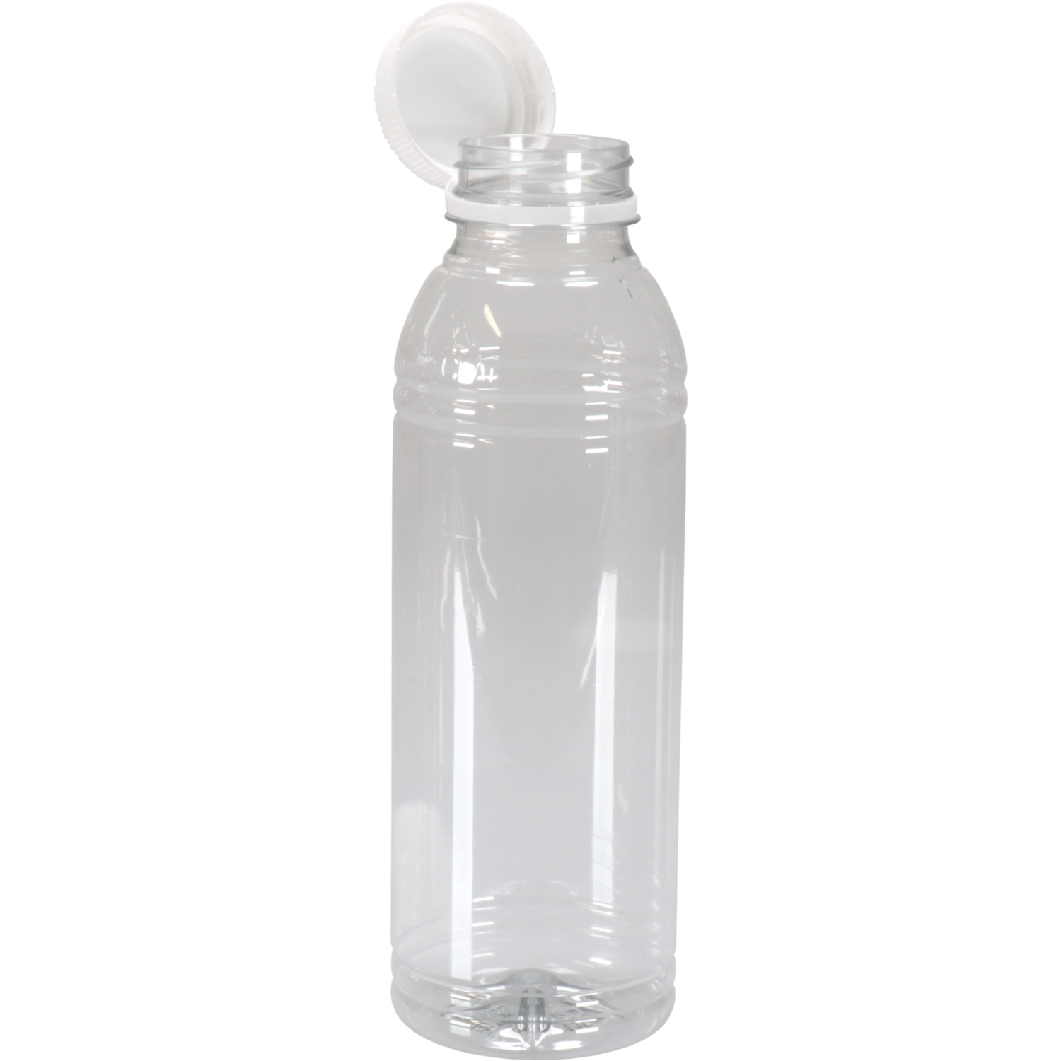 Klika -  Fles | petfles | Gerecycled PET | met vaste dop | 500ml | transparant/wit | 60 stuks