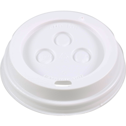 Timmers - Couvercle de tasse Ø90mm avec trou pour boire blanc 100 pièces pour tasse de 400cc