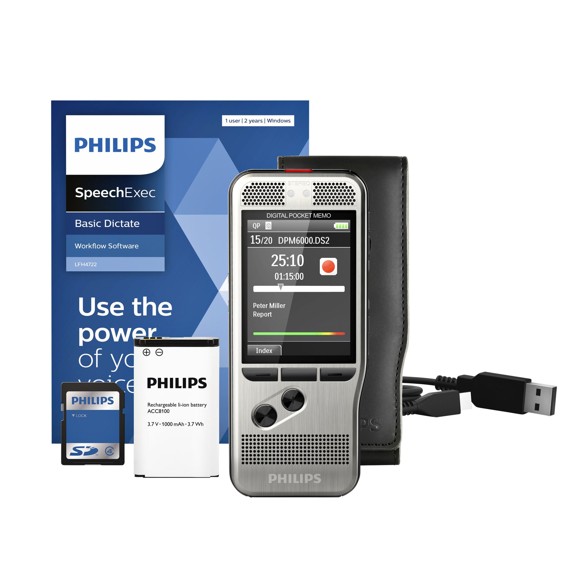 Philips - Appareil à dicter PocketMemo DPM6000