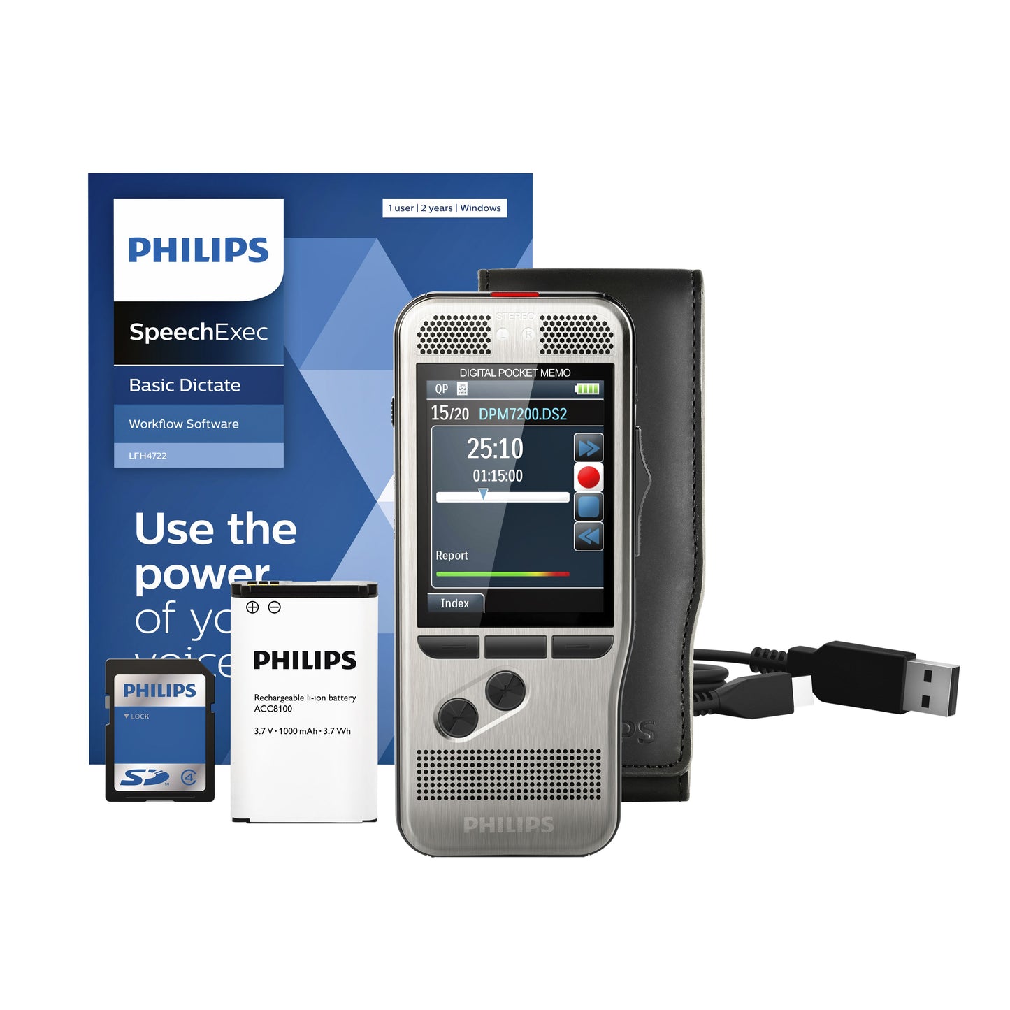 Philips -  Dicteerapparaat  pocketmemo dpm7200