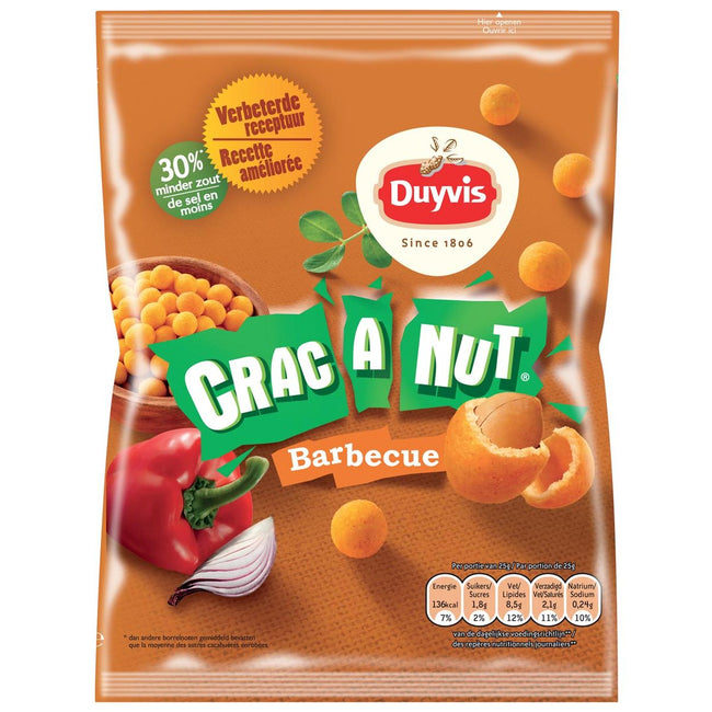 Duyvis - noix Crac A Nut barbecue, sachet de 200 grammes