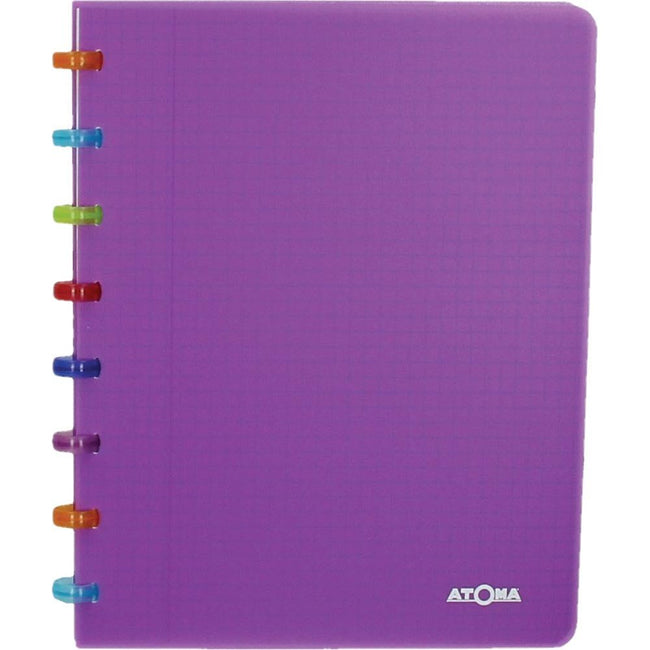 Atoma - Tutti Frutti Scripture, Ft A5, 144 pages, damier 5 mm, violet transparent