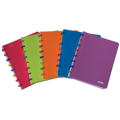 Atoma – Tutti Frutti Notizbuch, ft A5, 144 Seiten, kariert 5 mm, verschiedene Farben