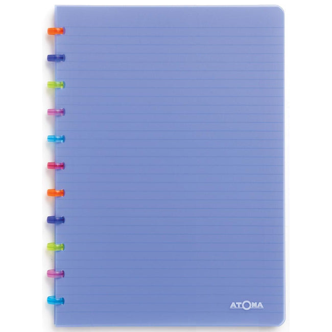 Atoma - Carnet Tutti Frutti, ft A4, 144 pages, ligné, bleu transparent