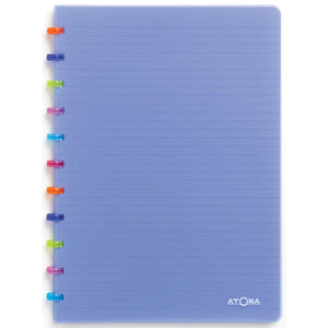 Atoma -  Tutti Frutti schrift, ft A4, 144 bladzijden, gelijnd, transparant blauw