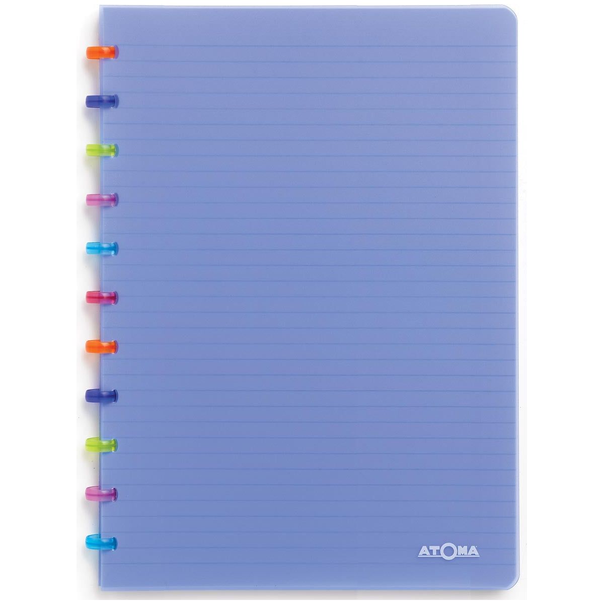 Atoma - Tutti Frutti Schrift, ft A4, 144 Seiten, verliehen, transparent blau