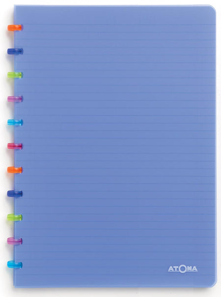 Atoma - Carnet Tutti Frutti, ft A4, 144 pages, quadrillé 5 mm, bleu transparent