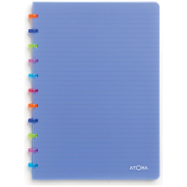 ATOMA - Script Tutti Frutti, Ft ​​A4, 144 pages, vérifié 5 mm, bleu transparent