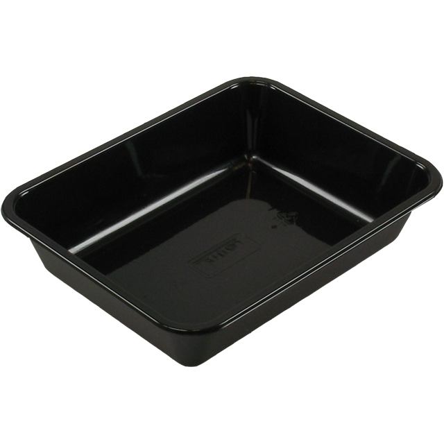 Klika-Bak | CPET | 1 compartiment | corbeille de menu | 228x178x50mm | noir | 360 pièces
