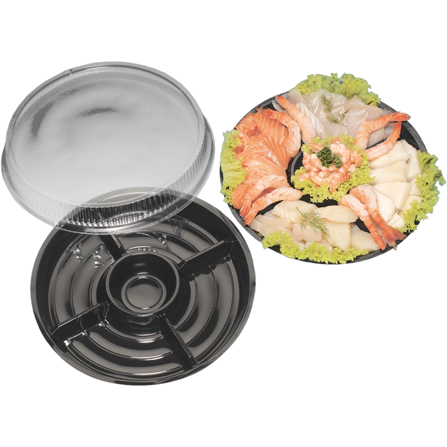 Klika -  Deksel | fondueschaal | Gerecycled PET | rond | Ø260mm | 30mm | transparant | 200 stuks