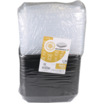 Pack de livraison - BAK | PP | 750 ml | Réutilisable | Boîte de repas | Noir | 360 pièces