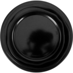 Depa - Board | Vague | Réutilisable | Round | 1 Profession PP | Ø24cm | Noir | 20 pièces