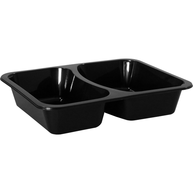 Klika - Bak | Pp | 2-Box | Injektionsformung Menubak | 228x178x45mm | Schwarz | 240 Stücke