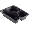 Timmers - Récipient à menu pp noir 3 compartiments 227x178x43mm 810cc 216 pièces