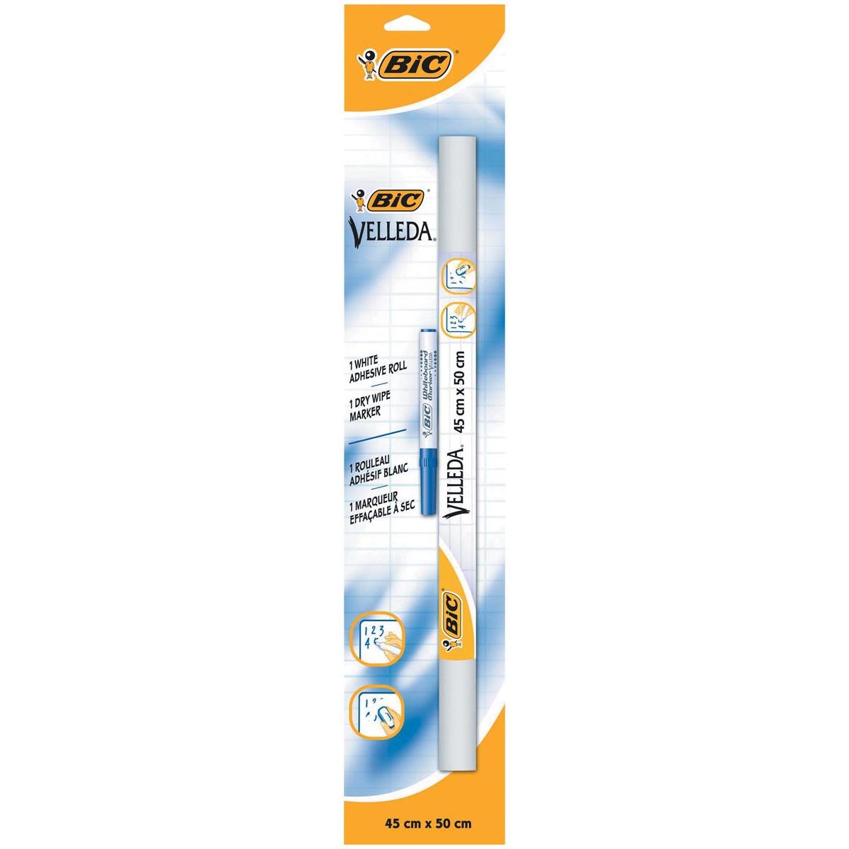 Velleda – selbstklebende Rollen (Whiteboard-Blätter) Velled ft 45 x 50 cm