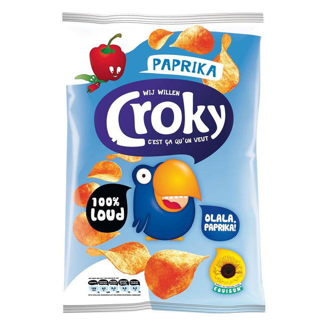 Croky - chips de paprika, sachet de 100 grammes
