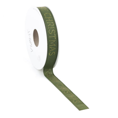 MC DELUXE - Ruban ruban coton 15mm x 15 mètres vert