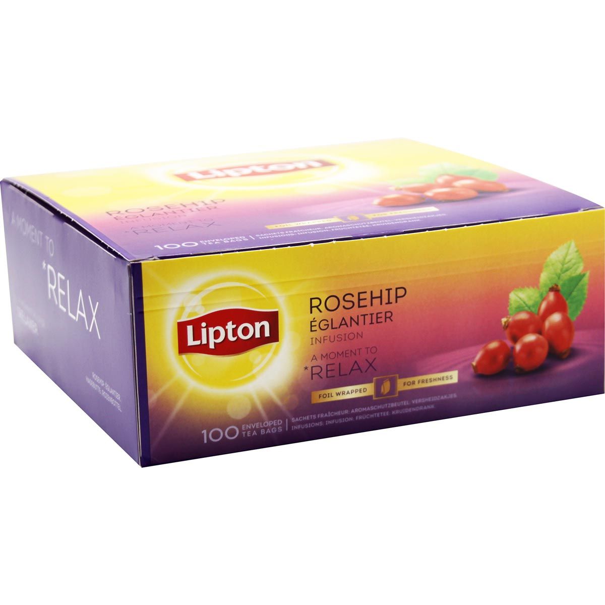 Lipton Tea Company - Tea, Rosebottel, Infusion, Schachtel mit 100 Taschen