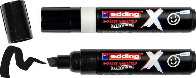 Edding -  multimarker 6900 X, zwart/wit, set van 2 stuks