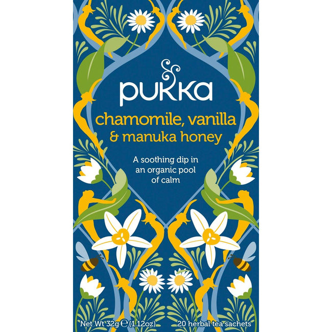 Pukka - thé bio, Camomille Vanille, pack de 20 pièces