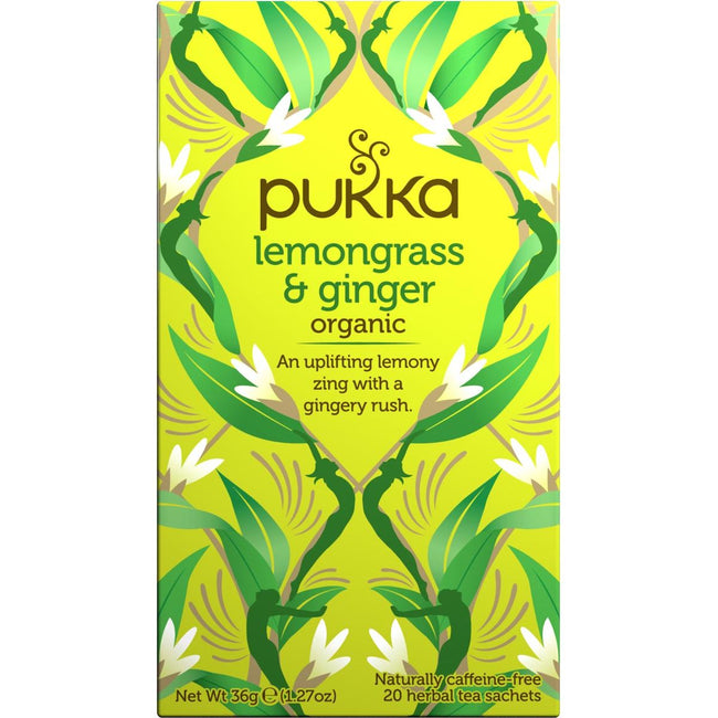 Pukka - thé bio, Citronnelle Gingembre, pack de 20 pièces