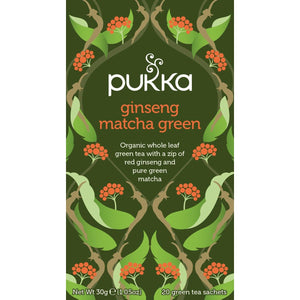 Pukka -  thee bio, Ginseng Matcha Green, pak van 20 stuks