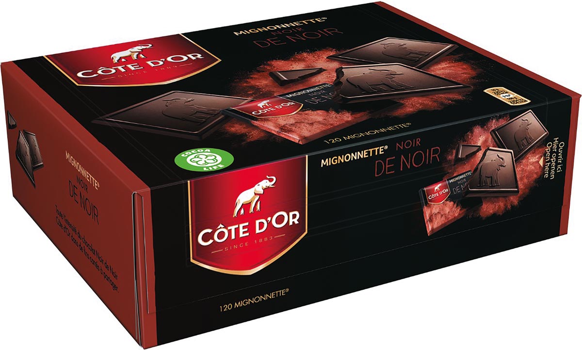 Côte d'Or -   chocolade Mignonnette, zwart van zwart, doos van 120 stuks