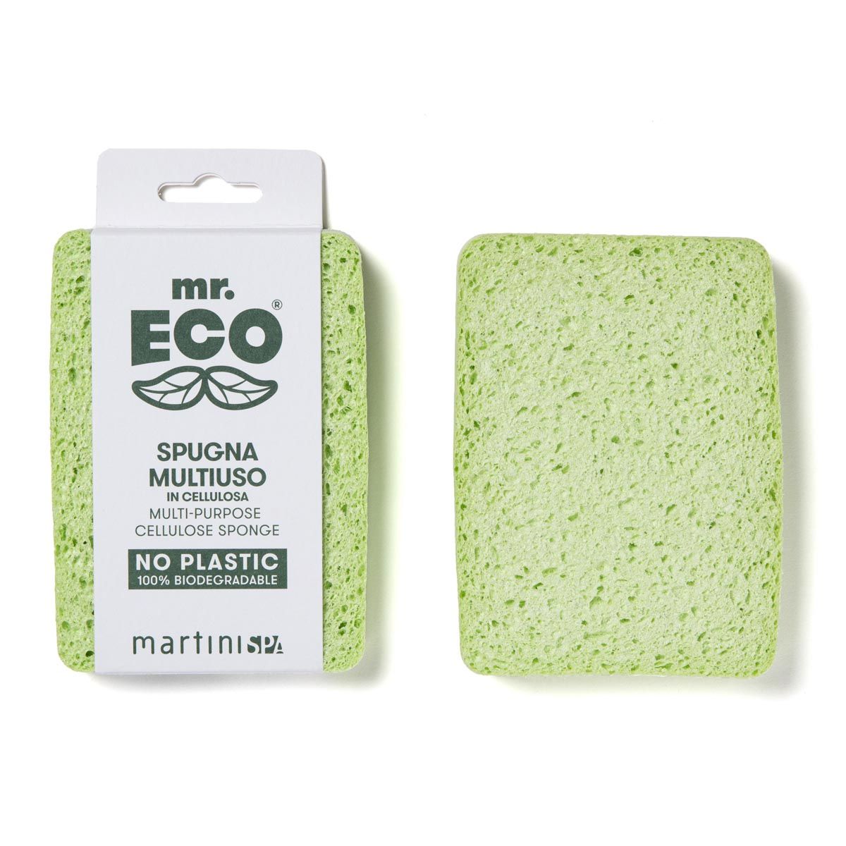 Mr. Eco - Schwamm ft 12,5 x 10 x 2 cm, aus pflanzlicher Zellulose