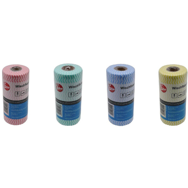 Sito - lingettes nettoyantes en rouleau pi 18 x 35 cm, couleurs assorties, rouleau de 50 pièces