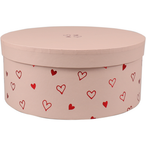 Klika -  Geschenkdoos | Love Story | karton | 10cm | Ø22.5cm | roze | 16 stuks