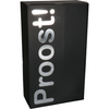 Klika -  Flesdoos | Proost! | golfkarton | 2 flessen | 190x95x330mm | zwart/zilver | 100 stuks