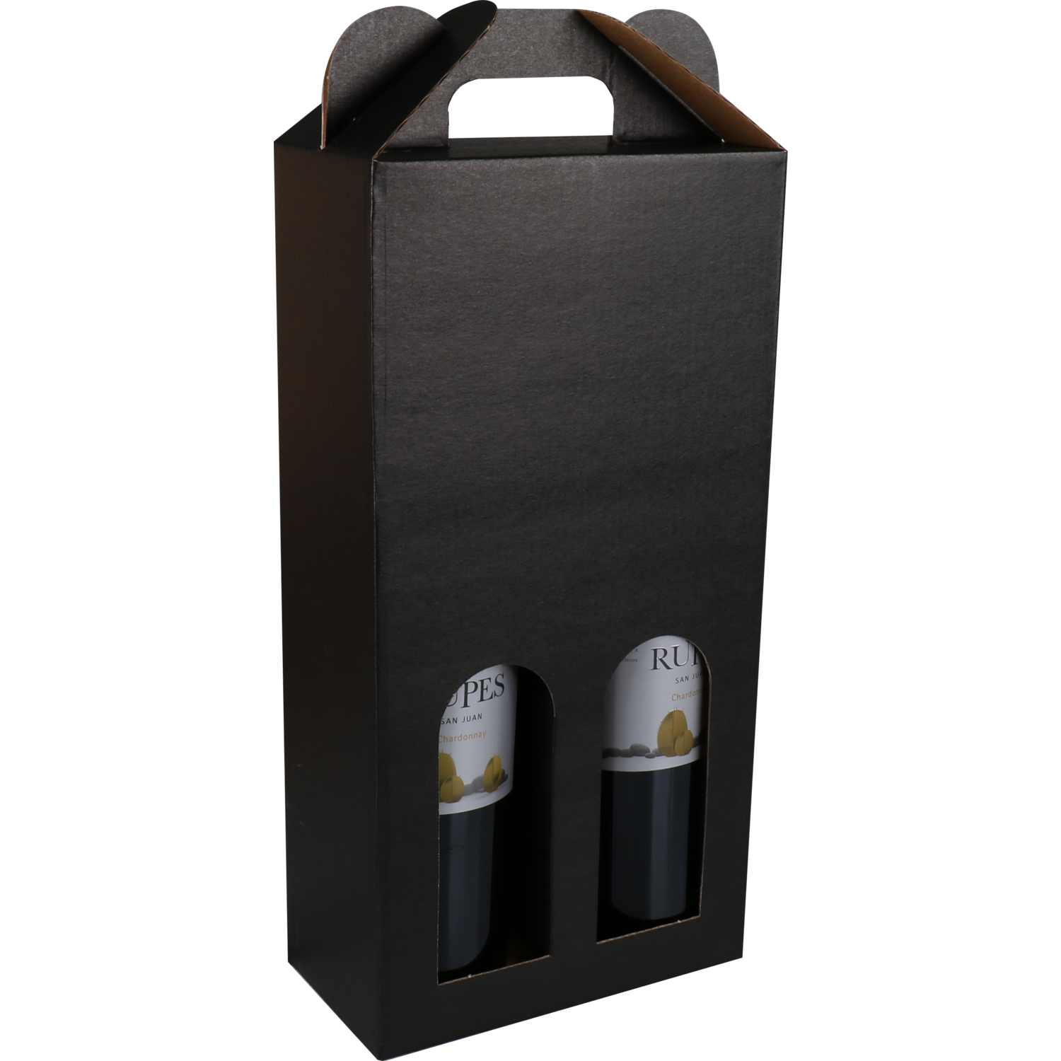 Klika -  Draagkarton | Basic line | 2 flessen | golfkarton | zwart | 100 stuks