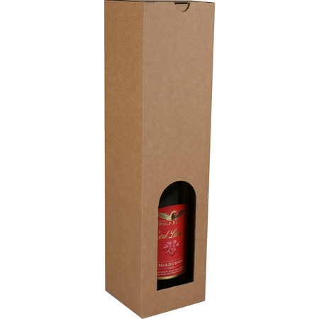 Klika -  Flesdoos | Basic line | golfkarton | 1 fles | 88x87x350mm | bruin | 120 stuks