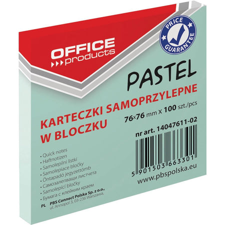 OFFICE products -   memoblok tel, 76 x 76 mm, 100 vel, pastelgroen