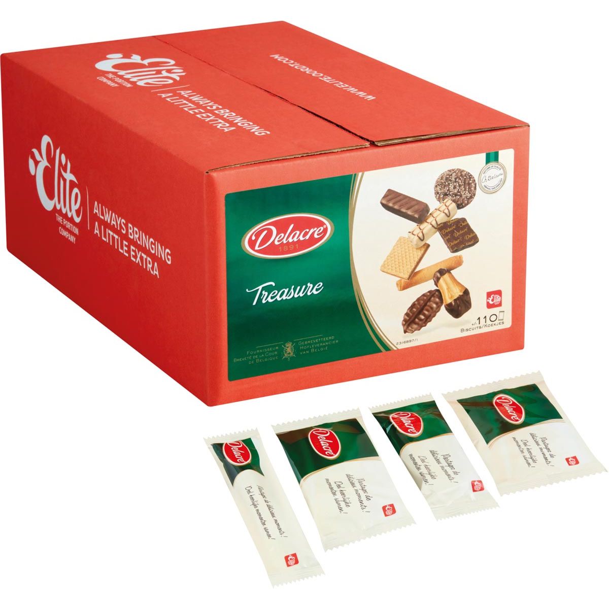 Klika - Biscuits Trésor de Delacre, boîte de 900 g (110 pièces)