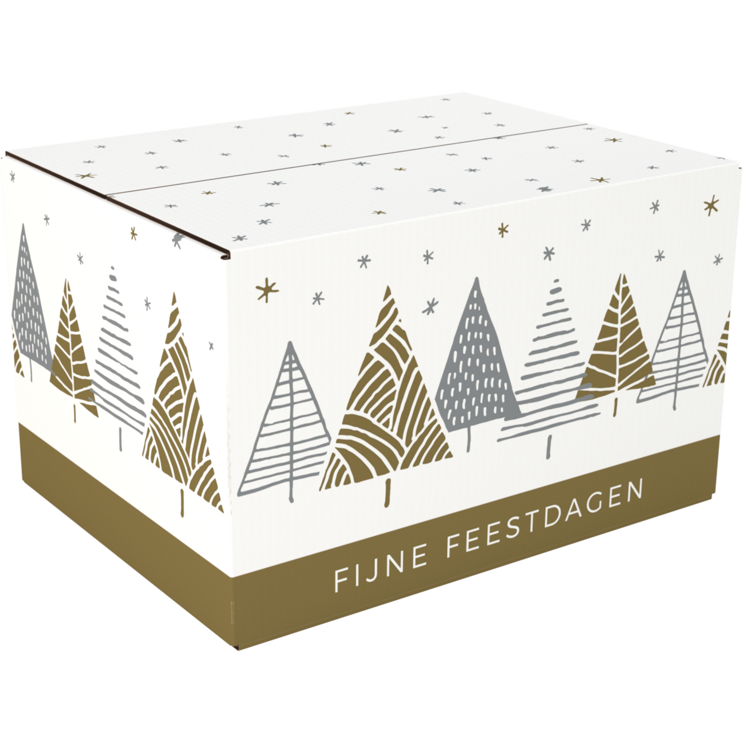 Klika -  Kerstpakketdoos | Under The s | golfkarton | 45x35x23cm | Kerstmis | d | 10 stuks